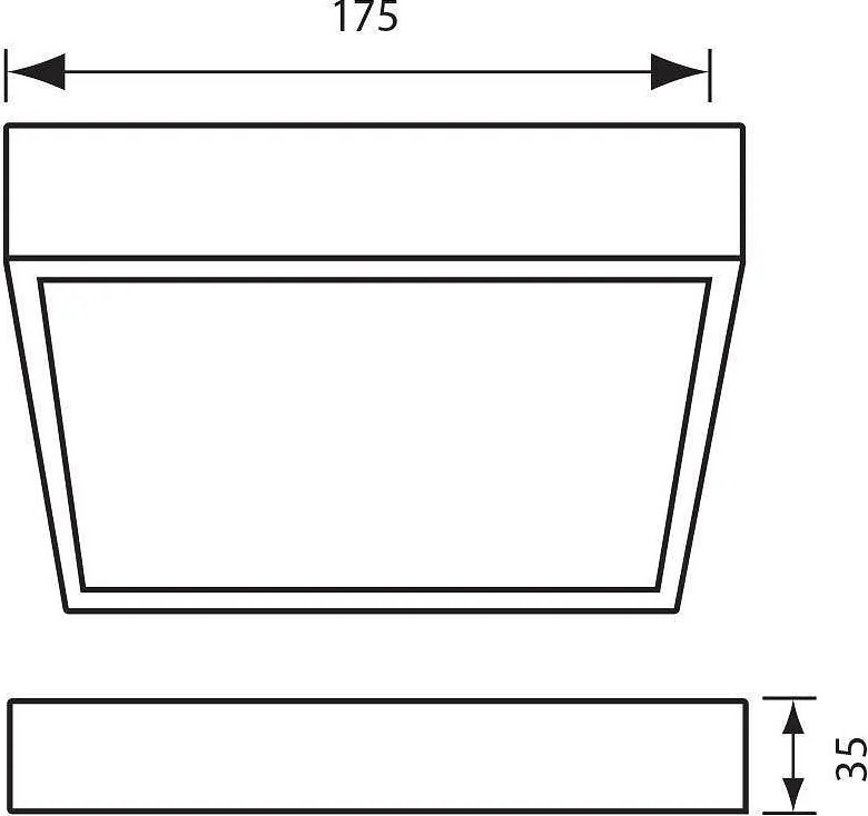 Плафониера HUGO LED, черен, 18W, 4000K
