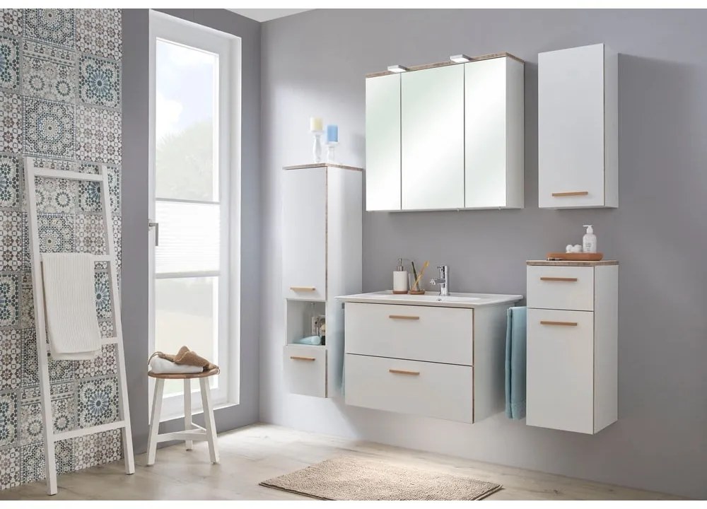 Бял керамичен умивалник без смесител 80x47 cm Set 931 - Pelipal