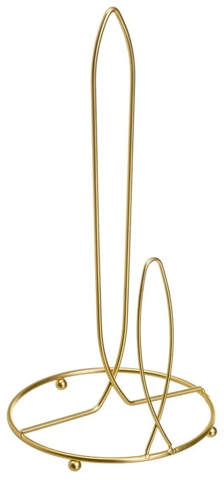 Метална стойка за кухненска хартия в златист цвят ø 16 cm – Casa Selección