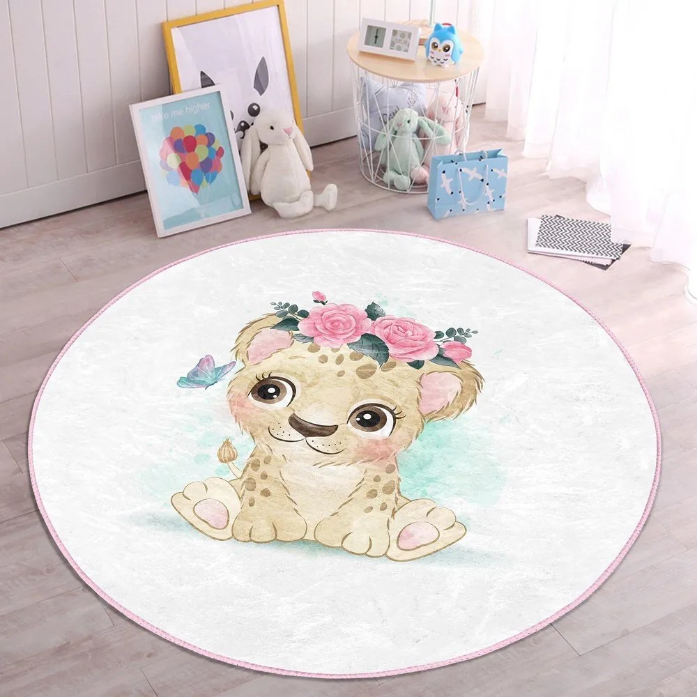 Бял детски килим ø 100 cm Comfort - Mila Home