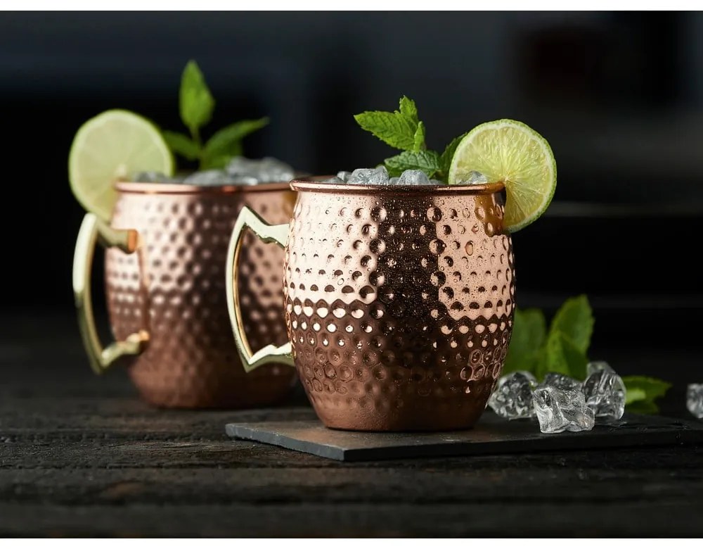 Стоманени чаши в комплект от 4 бр. в меден цвят 80 ml Moscow Mule – Lyngby Glas