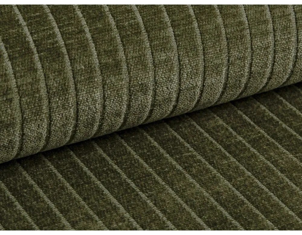 Зелен диван от рипсено кадифе 224 cm Bergamo – Cosmopolitan Design