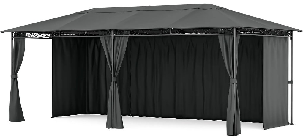 Blumfeldt Mondo 3x6 беседка с метална рамка и4 странични стени