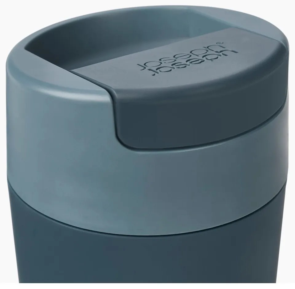Тъмносиньо-антрацитна чаша за пътуване 450 ml Sipp - Joseph Joseph