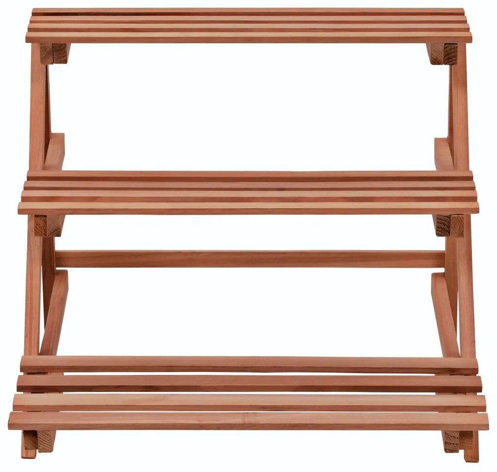 3-етажна стойка за цветя, кедрово дърво, 48x45x40 см