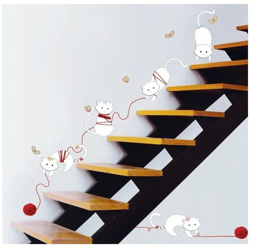 Стикер за котки и топки, 30 см - Ambiance