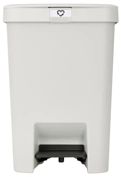 Кош за боклук с педал Brabantia StepUp 1008483, 25 л, Екологични материали, Голям отвор, Светлосив