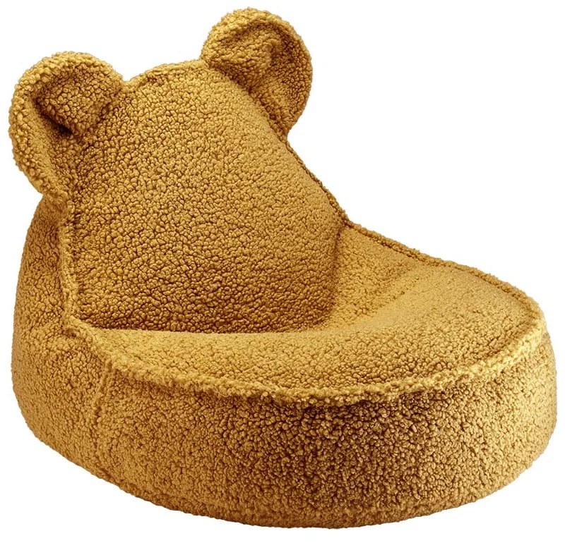 Кафяв детски пуф от букле Bear – Wigiwama