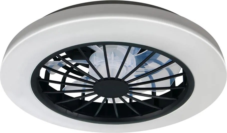 LED димируемо таванно осветително тяло с вентилатор GHANA LED/24W/230V бяло/черно + дистанционно управление