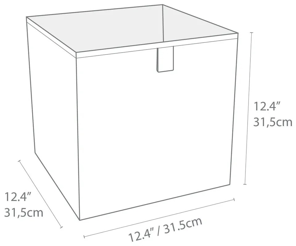 Бежова кутия за съхранение Cube - Bigso Box of Sweden