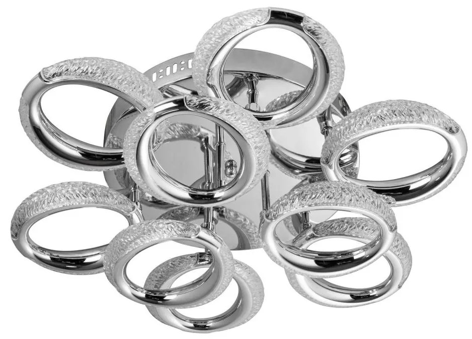 LED Плафониера 9xLED/14W/230V 3000-5000K Ø 53 см лъскав хром