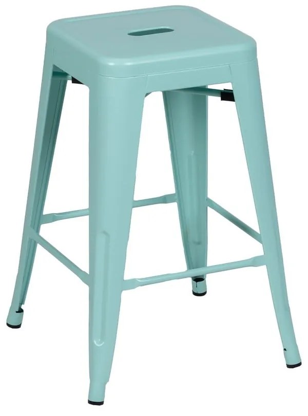 Тюркоазени метални бар столове в комплект 2 бр. (височина на седалката 61 cm) – Ixia