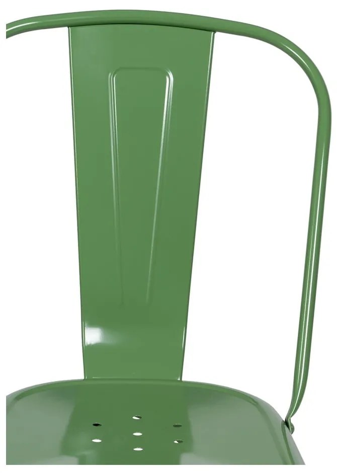 Зелени метални трапезни столове в комплект от 2 бр. – Ixia