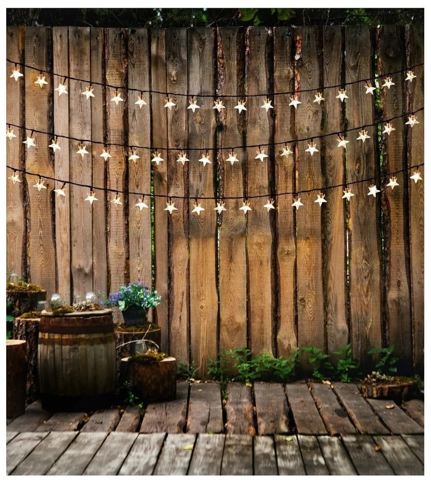 Тъмнозелена LED светлинна верига Star, 100 лампички, дължина 12,5 м - DecoKing