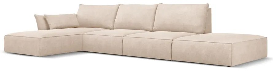 Бежов ъглов диван (ляв ъгъл) Vanda - Mazzini Sofas