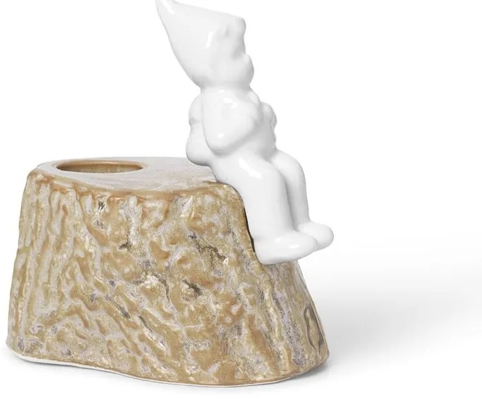 Коледен свещник, изработен от порцелан и фаянс, с дължина 9 см Christmas Tales - Kähler Design