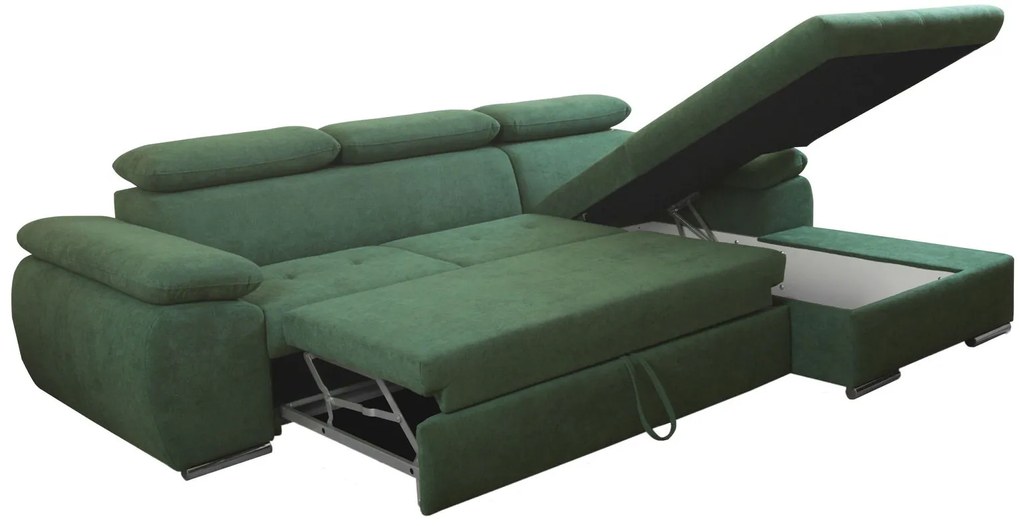 Ъглов диван Piemonte-Right-Green