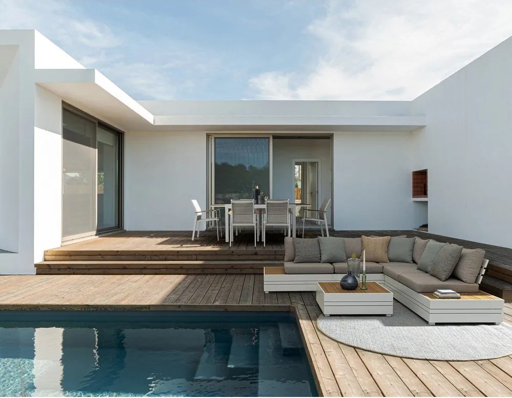 Алуминиева градинска маса за хранене 90x140 cm Elias – Bizzotto