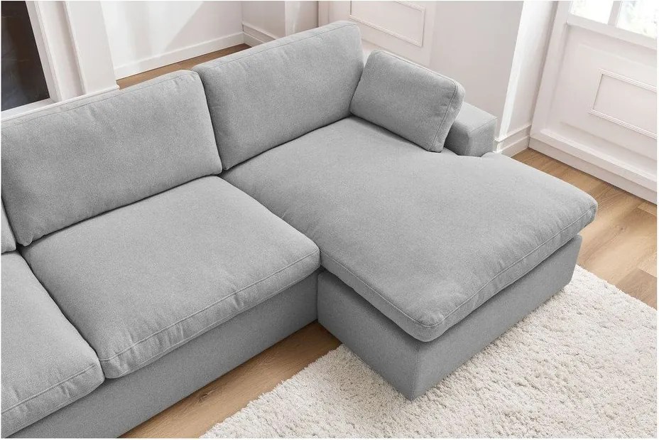 Светлосив ъглов диван Belair – Bobochic Paris