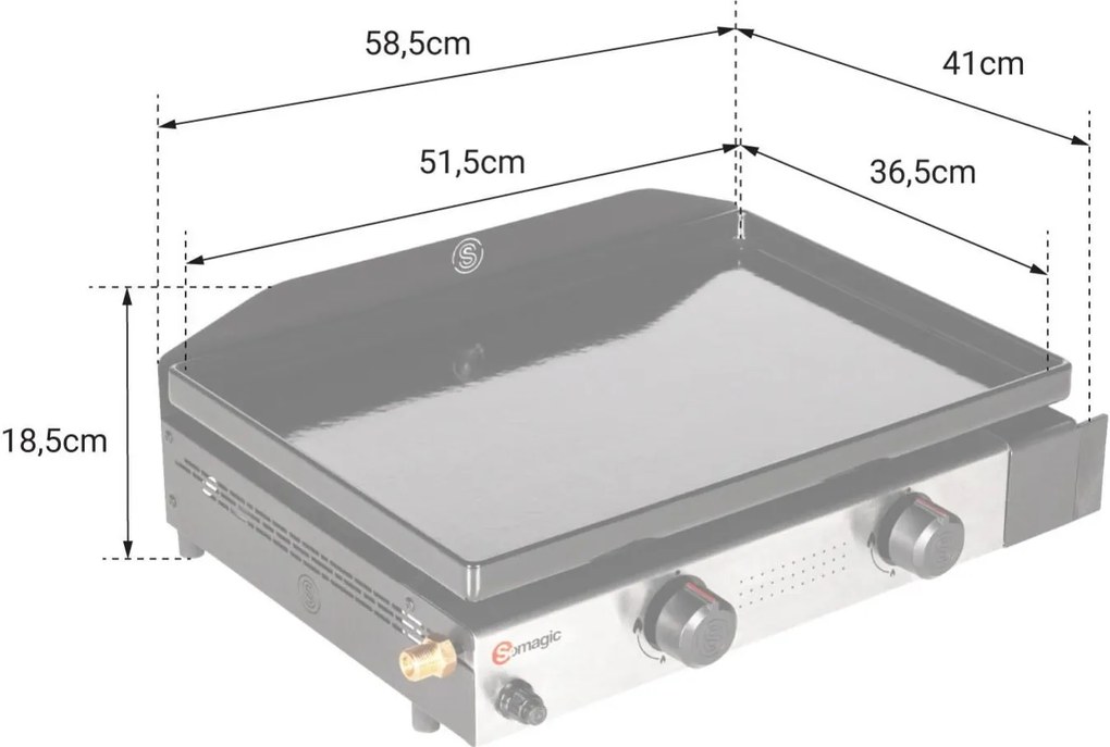 Газово барбекю - Plancha Somagic Solia 200