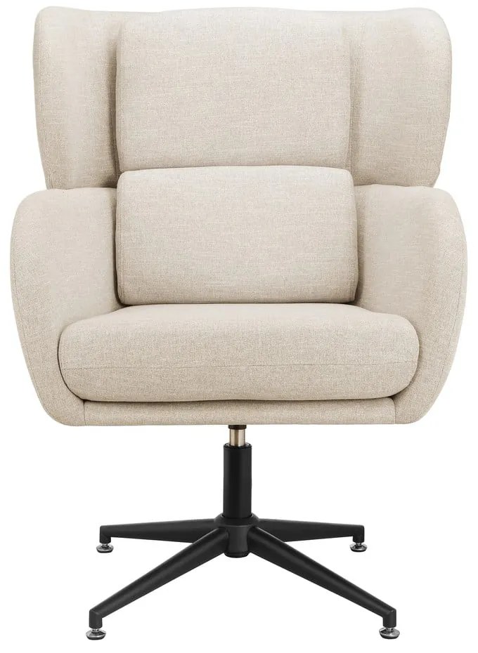 Бяло кадифено кресло Vanessa – Støraa