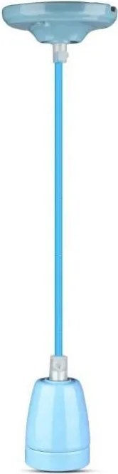 Захранващ кабел 1xE27/60W/230V син/порцелан