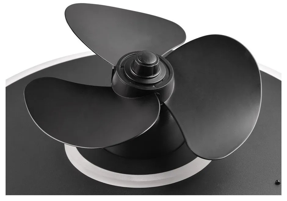 Матово черно LED осветително тяло за таван Nybro – Trio