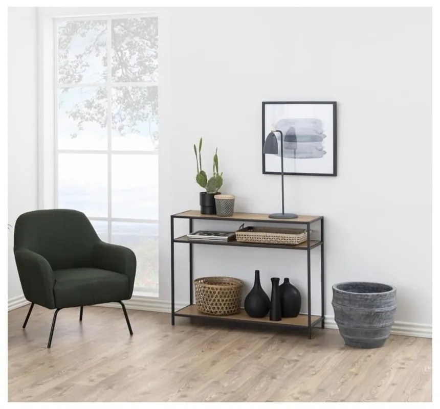 Черна конзолна маса 100x35 cm Seaford - Actona