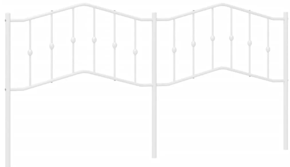 373876 vidaXL Метална табла за глава, бяла, 200 см