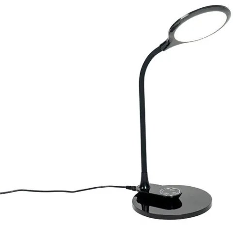 Настолна и стенна лампа черна с LED с сензорен димер - Joni