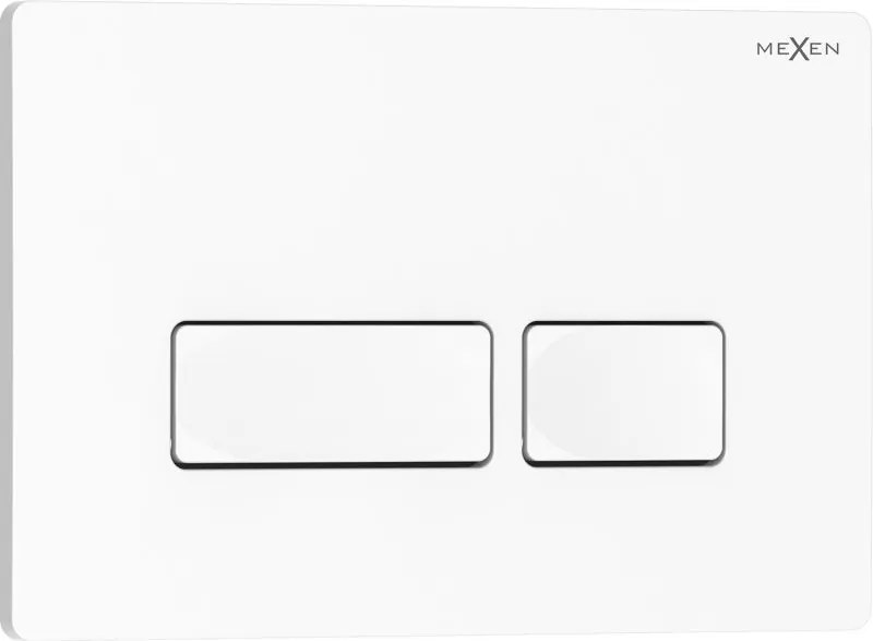 Mexen Tex 04 бутон за промиване, бял гланц - 6104-01