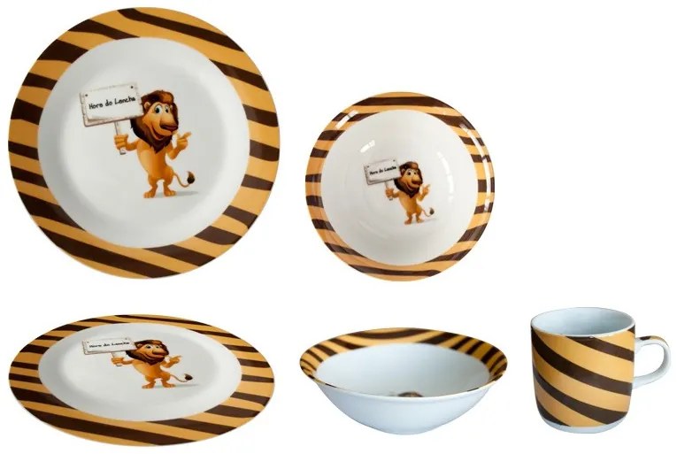 Детски сервиз за хранене 3 части - лъвче (C148)