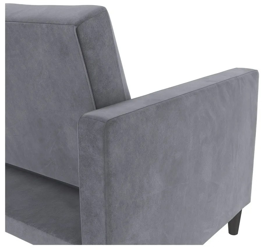 Сив кадифен диван 207 cm Celine – Støraa