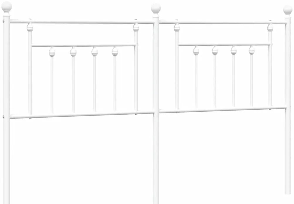 353622 vidaXL Метална резервна табла за легло, бяла, 180 см