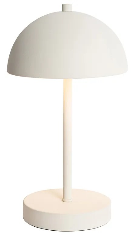 Комплект от 2 настолни лампи за градина гъби бял цвят акумулаторни - Keira