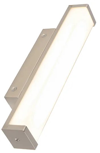 Стена лампа за баня стомана 32 см с LED IP44 - Cascada