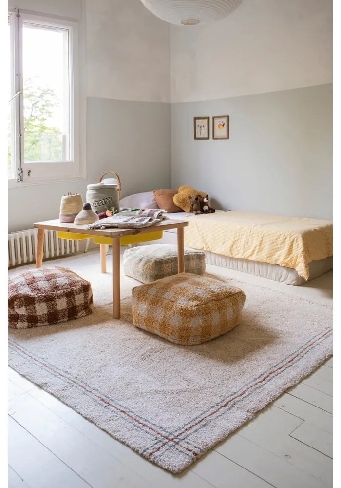 Кремав ръчно изработен памучен килим подходящ за пране 170x240 cm Cuisine Natural – Lorena Canals