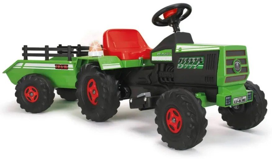 Injusa - Детски трактор с ремарке, с батерия 6V