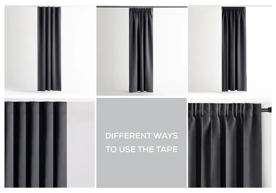 Тъмносиво термо/dimout перде 140x270 cm Kierra – Restilo