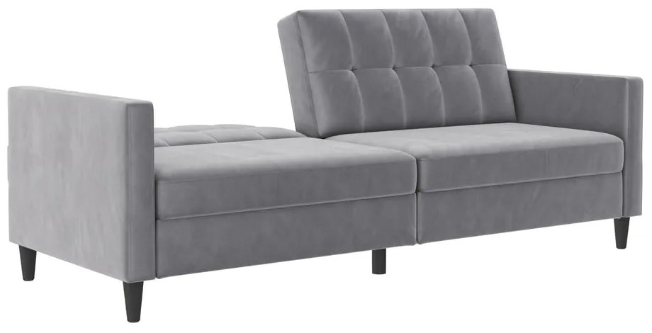 Светлосив кадифен диван 203 cm Hartford – Støraa