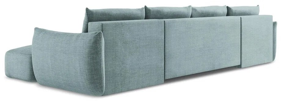Син сгъваем ъглов диван (U форма) Leila – Makamii
