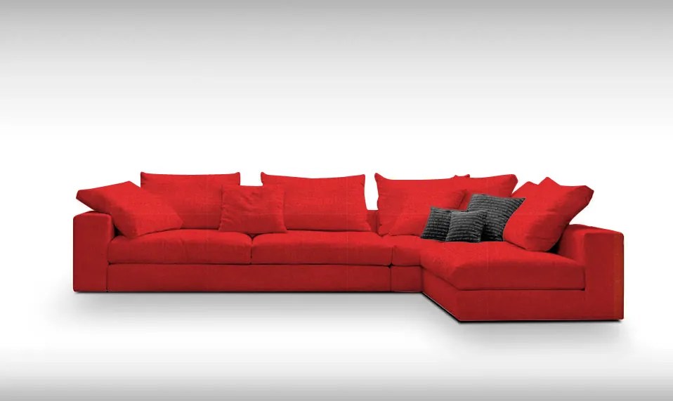 Ъгъл диван Гардероб лофт-Customizable-295φ 165β cm.-Red