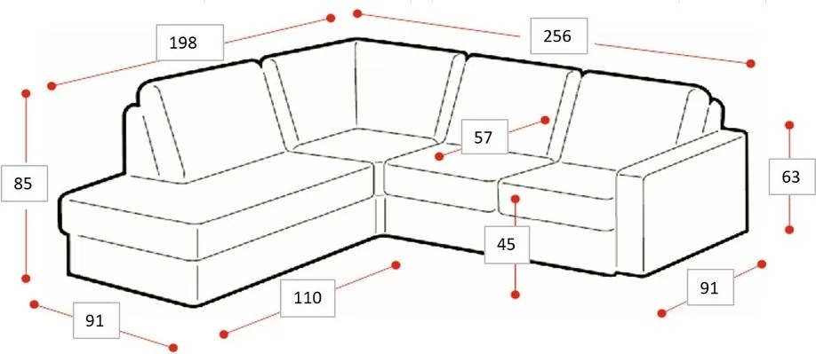 Светлокафяв шенилов ъглов диван (ляв ъгъл/L форма) Fabian – Scandic