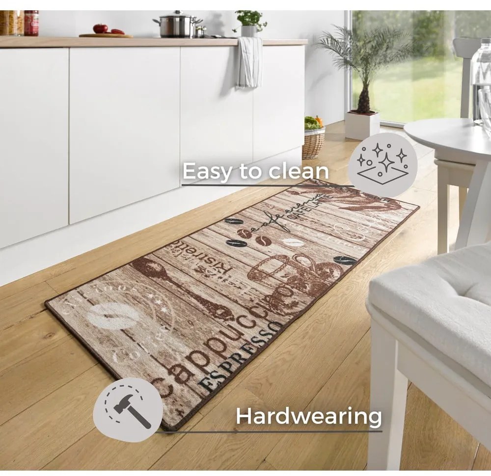 Кафяв кухненскиа пътека Delicious Coffee, 67 x 180 cm Delicious Coffee - Hanse Home