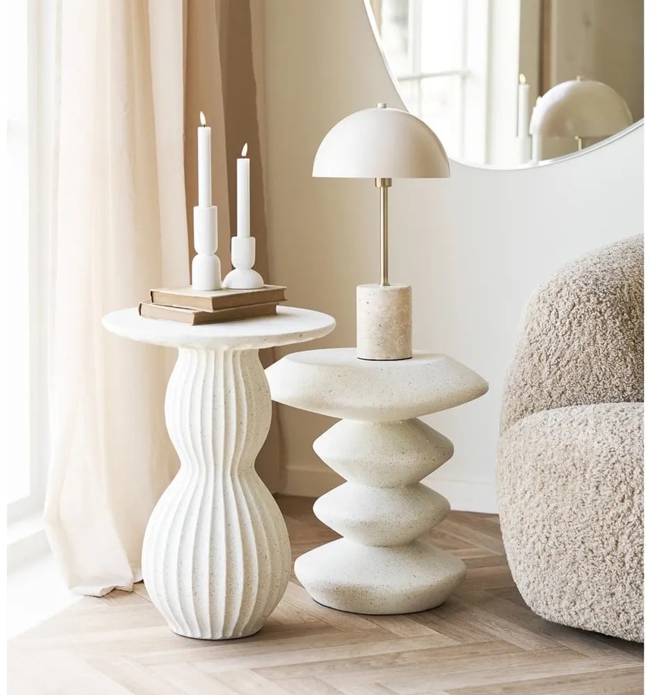 Каменна кръгла странична масичка ø 36 cm Blackburn – House Nordic