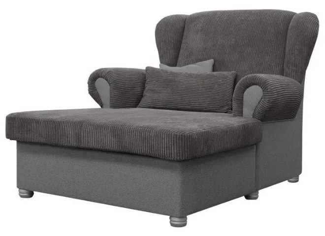 Кафяво-сиво кресло от рипсено кадифе Lord – Ropez