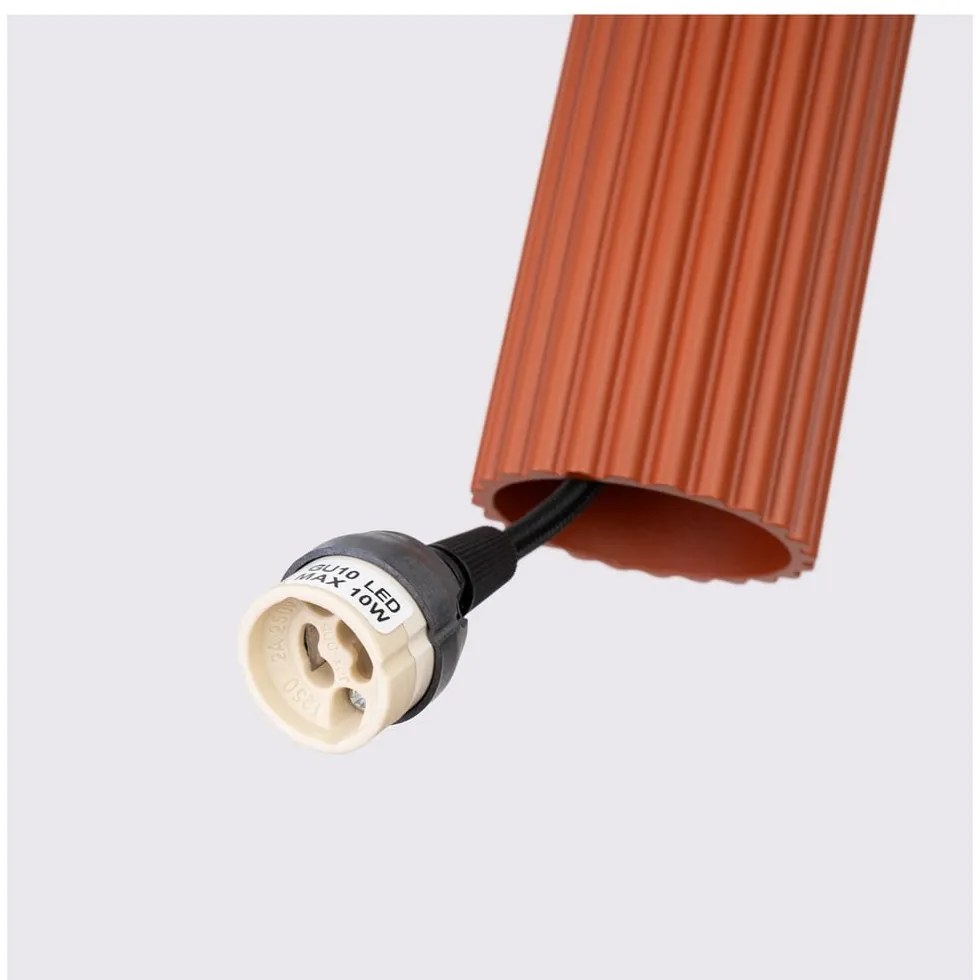 Висящо осветително тяло в тухлен цвят ø 19,5 cm Gleam – Sollux