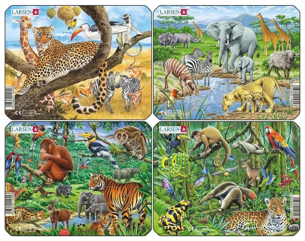 Larsen - Пъзел: Серия - "Животни" - 11 части, малък