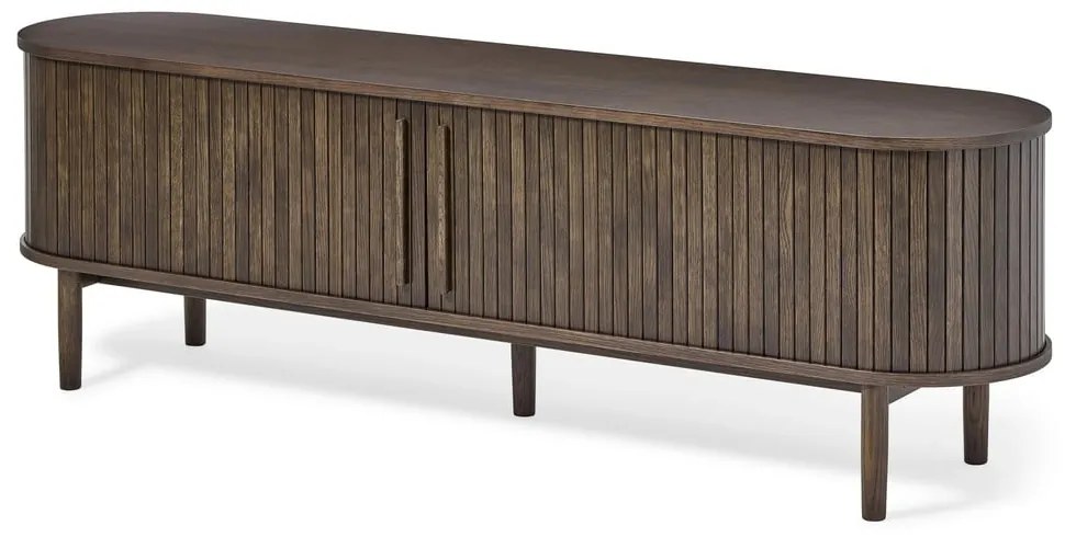 Кафява маса за телевизор от декор от дъб 180x56x40 cm Meta – Unique Furniture