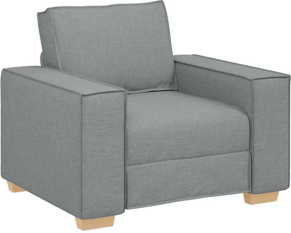 4104960 vidaXL Диван-фотьойл, светлосив, 100x78x84 см, плат